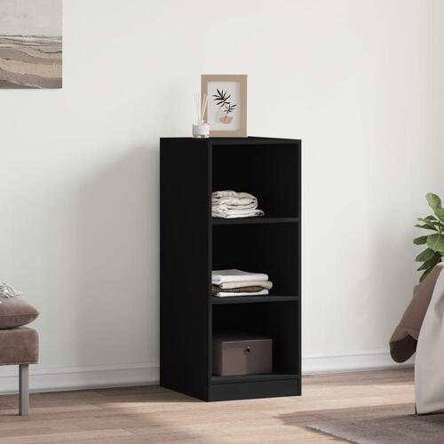 Tøjskab 48x41x102 cm konstrueret træ sort