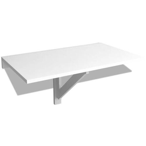 Foldbart vægbord 100x60 cm hvid