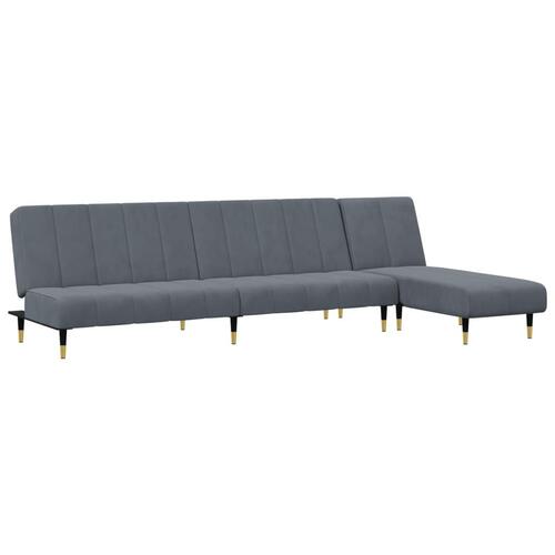 2 personers sofa velour mørkegrå
