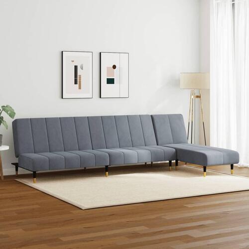2 personers sofa velour mørkegrå