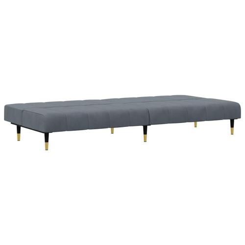 2 personers sofa velour mørkegrå