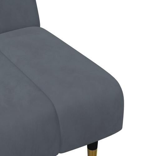 2 personers sofa velour mørkegrå