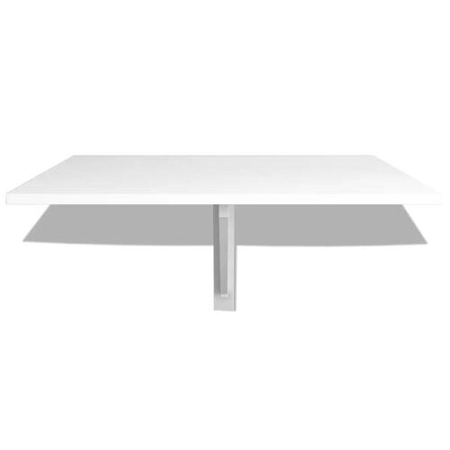 Foldbart vægbord 100x60 cm hvid