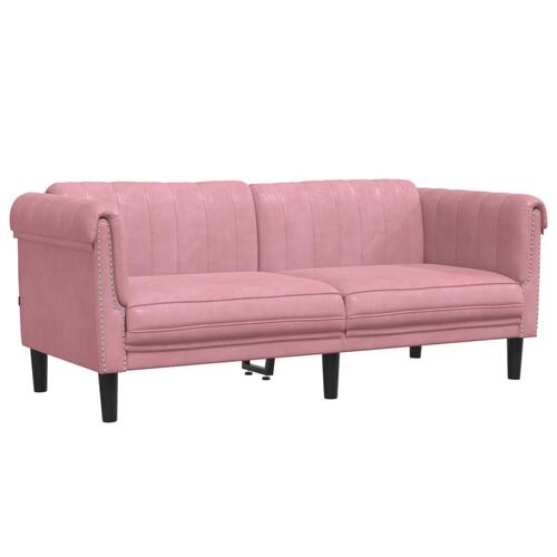 2 personers sofa velour lyserød