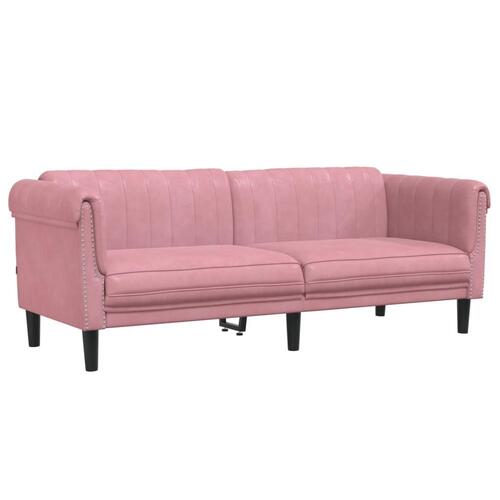 2 personers sofa velour lyserød