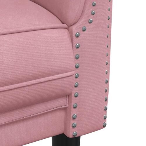 2 personers sofa velour lyserød