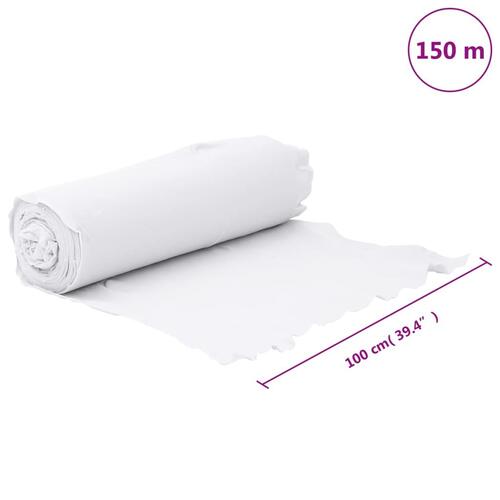 Ukrudtsdug 1x150 m polyesterfibre hvid