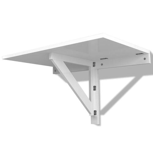 Foldbart vægbord 100x60 cm hvid