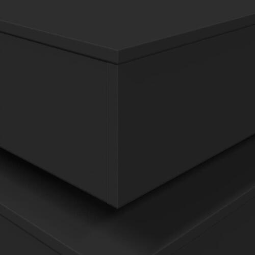 Sofabord med LED-lys 50x50x40 cm sort