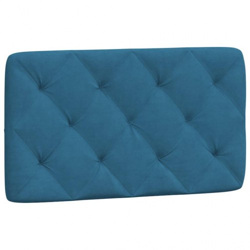 Gavlpude 80 cm i velour - blå sengegavlspude