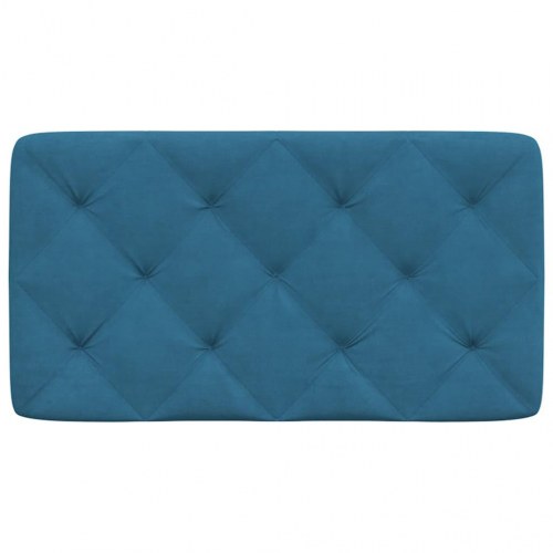 Gavlpude 80 cm i velour - blå sengegavlspude