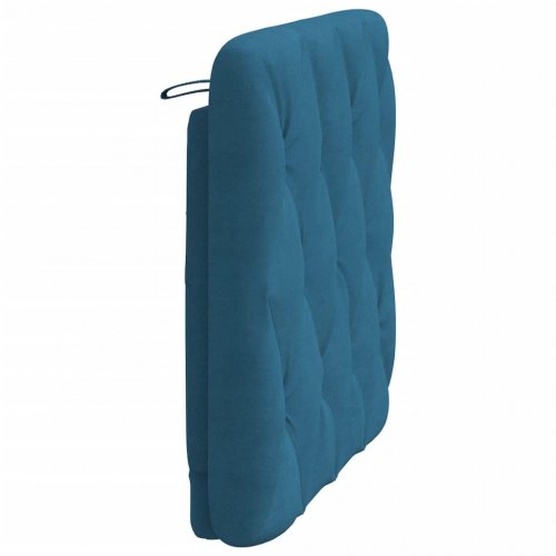 Gavlpude 80 cm i velour - blå sengegavlspude