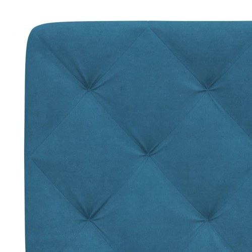 Gavlpude 80 cm i velour - blå sengegavlspude
