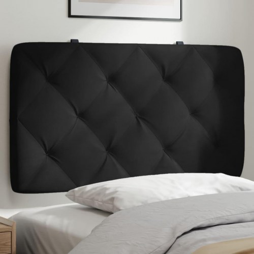Gavlpude 90 cm i velour - sort, diamantquiltet