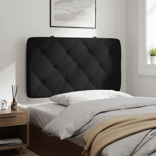 Gavlpude 90 cm i velour - sort, diamantquiltet