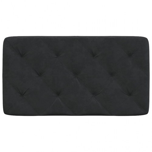 Gavlpude 90 cm i velour - sort, diamantquiltet