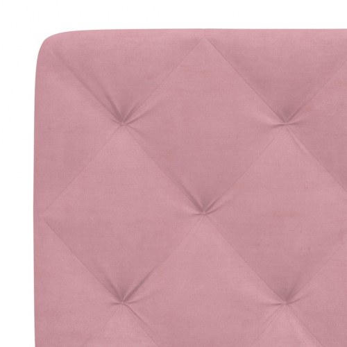 Gavlpude 160 cm i velour - lyserød, diamantquilt