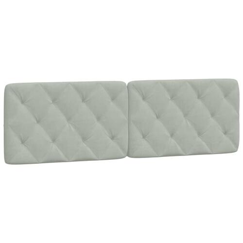 Gavlpude 160 cm velour lysegrå