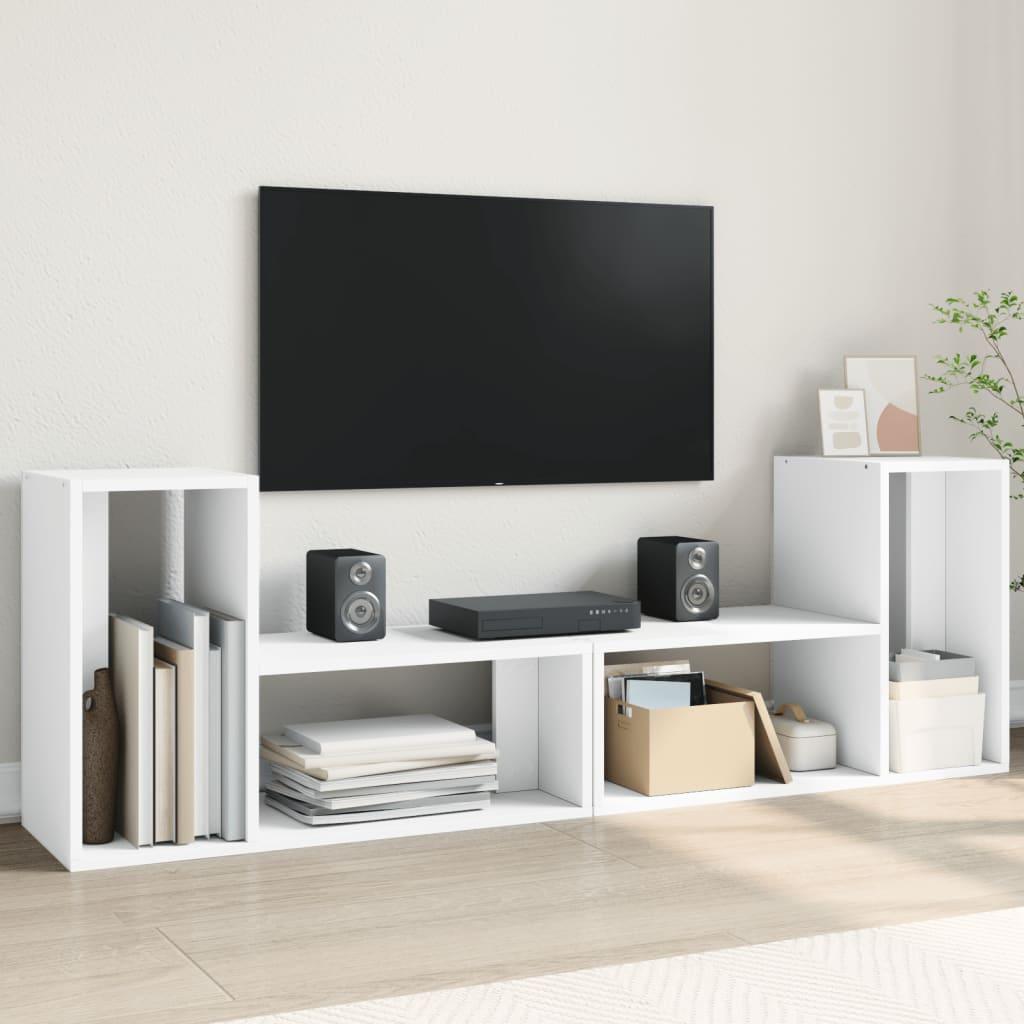 Tv-borde 2 stk. 75x30x50 cm konstrueret træ hvid