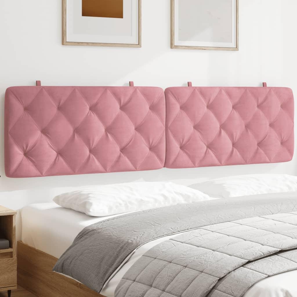 Gavlpude 200 cm velour pink billede