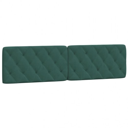 Gavlpude 200 cm i velour - mørkegrøn