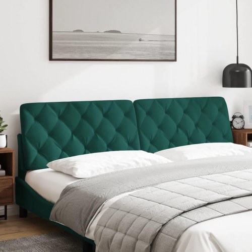 Gavlpude 200 cm i velour - mørkegrøn