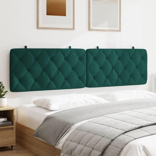 Gavlpude 200 cm i velour - mørkegrøn