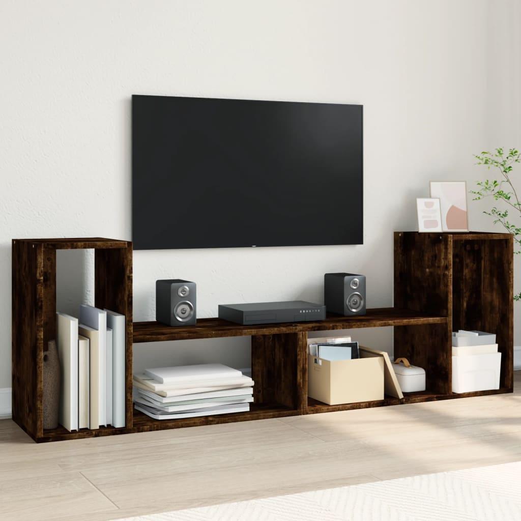 Tv-borde 2 stk. 75x30x50 cm konstrueret træ røget egetræsfarve