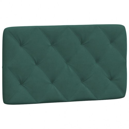 Sengeramme med LED uden madras 90 x 200 cm - mørkegrøn velour