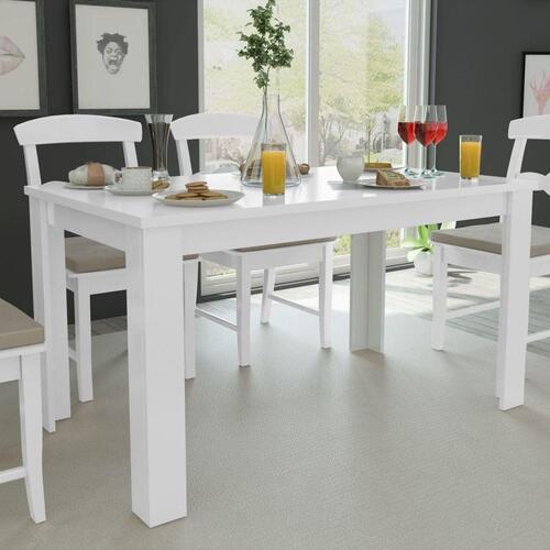 Spisebord 140x80x75 cm hvid