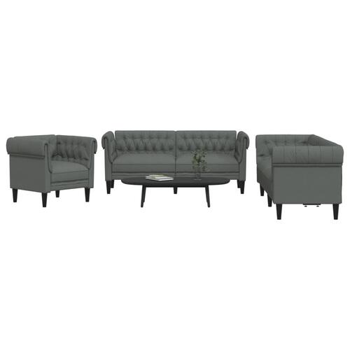 3 personers sofa stof mørkegrå