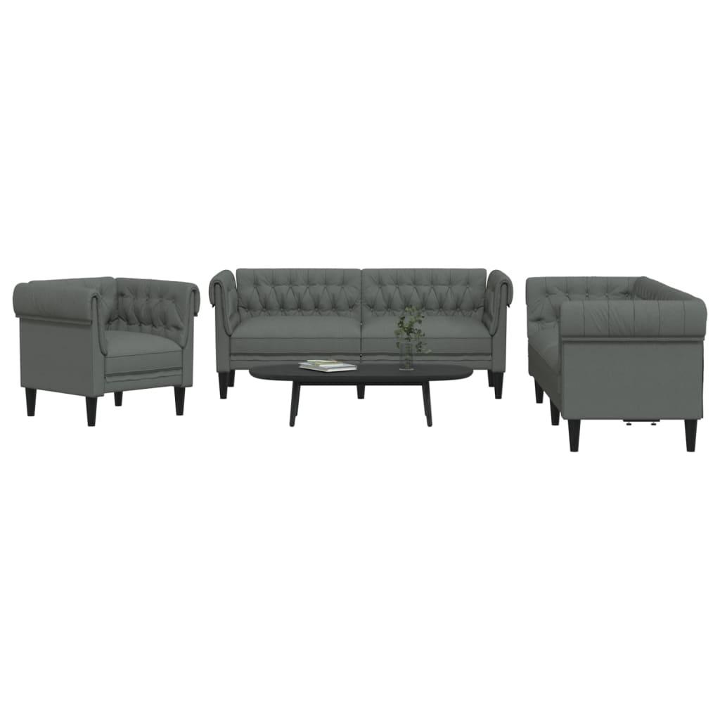 3 personers sofa stof mørkegrå