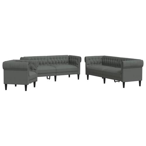 3 personers sofa stof mørkegrå