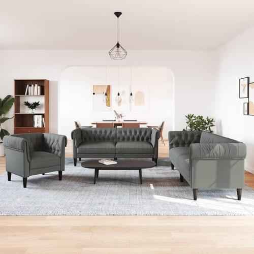 3 personers sofa stof mørkegrå