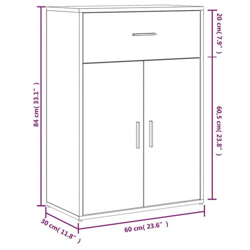 Skænk 60x30x84 cm konstrueret træ sonoma-eg