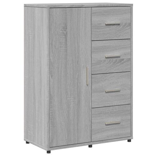 Skab 60x31x84 cm konstrueret træ grå sonoma-eg
