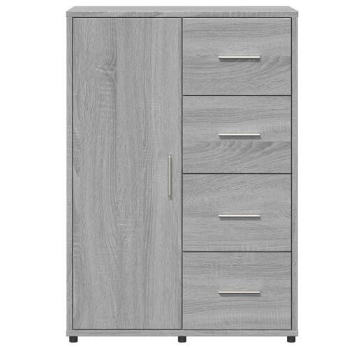 Skab 60x31x84 cm konstrueret træ grå sonoma-eg