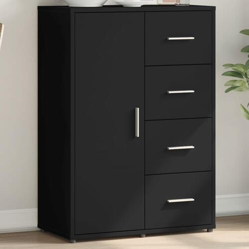 Skænk 60x31x84 cm konstrueret træ sort