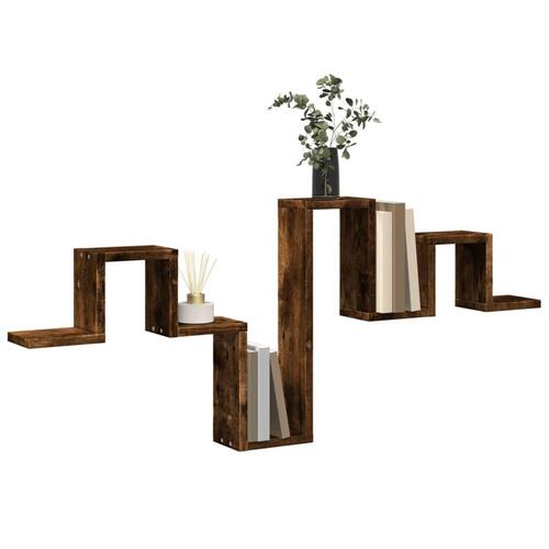 Væghylde 104,5x10x43 cm konstrueret træ røget egetræsfarve
