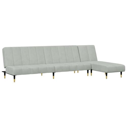 2 personers sofa velour lysegrå