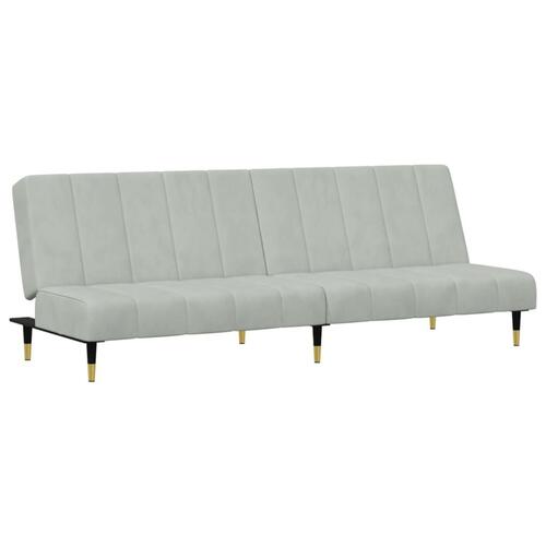 2 personers sofa velour lysegrå