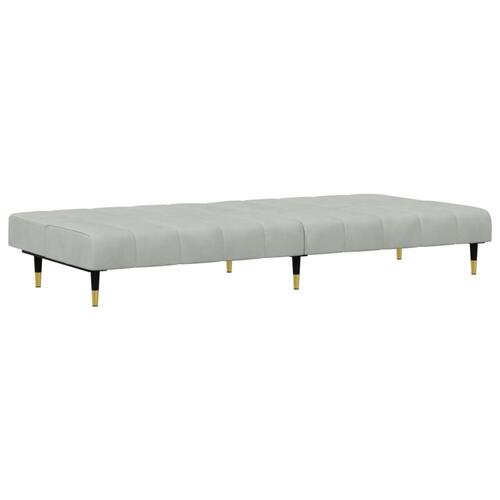 2 personers sofa velour lysegrå