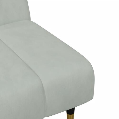 2 personers sofa velour lysegrå