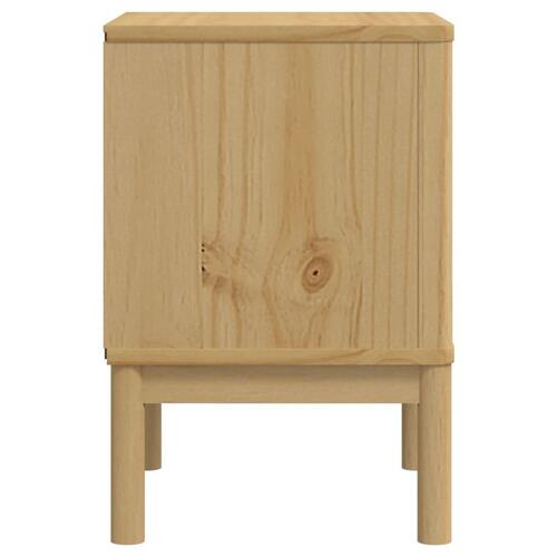 Sengebord 45x39x57 cm massivt fyrretræ gyldenbrun