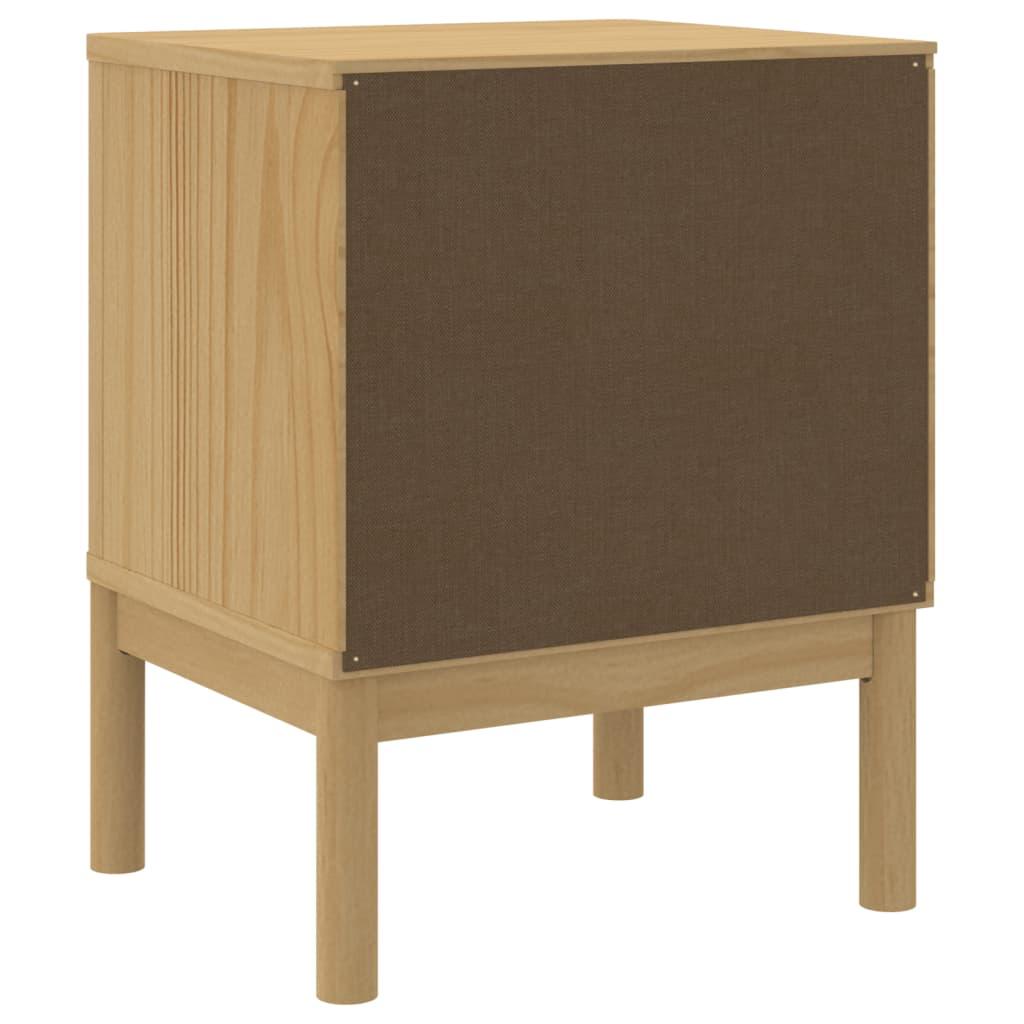 Sengebord 45x39x57 cm massivt fyrretræ gyldenbrun