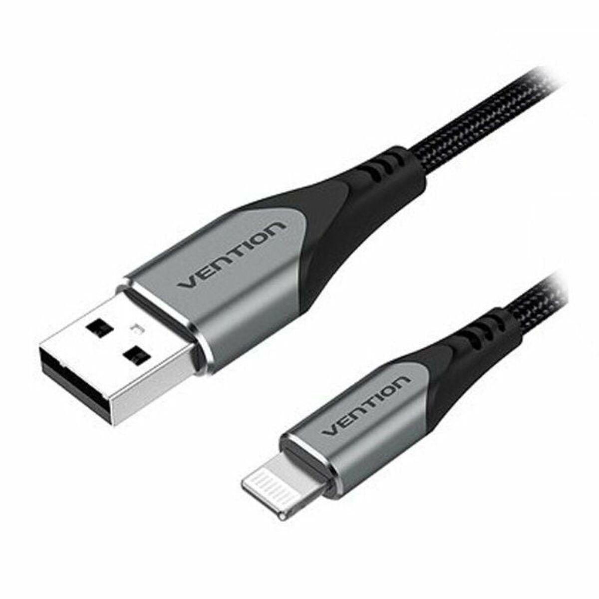 Vention LABHF USB til Lightning kabel 1 m - nikkel, 2,4 A