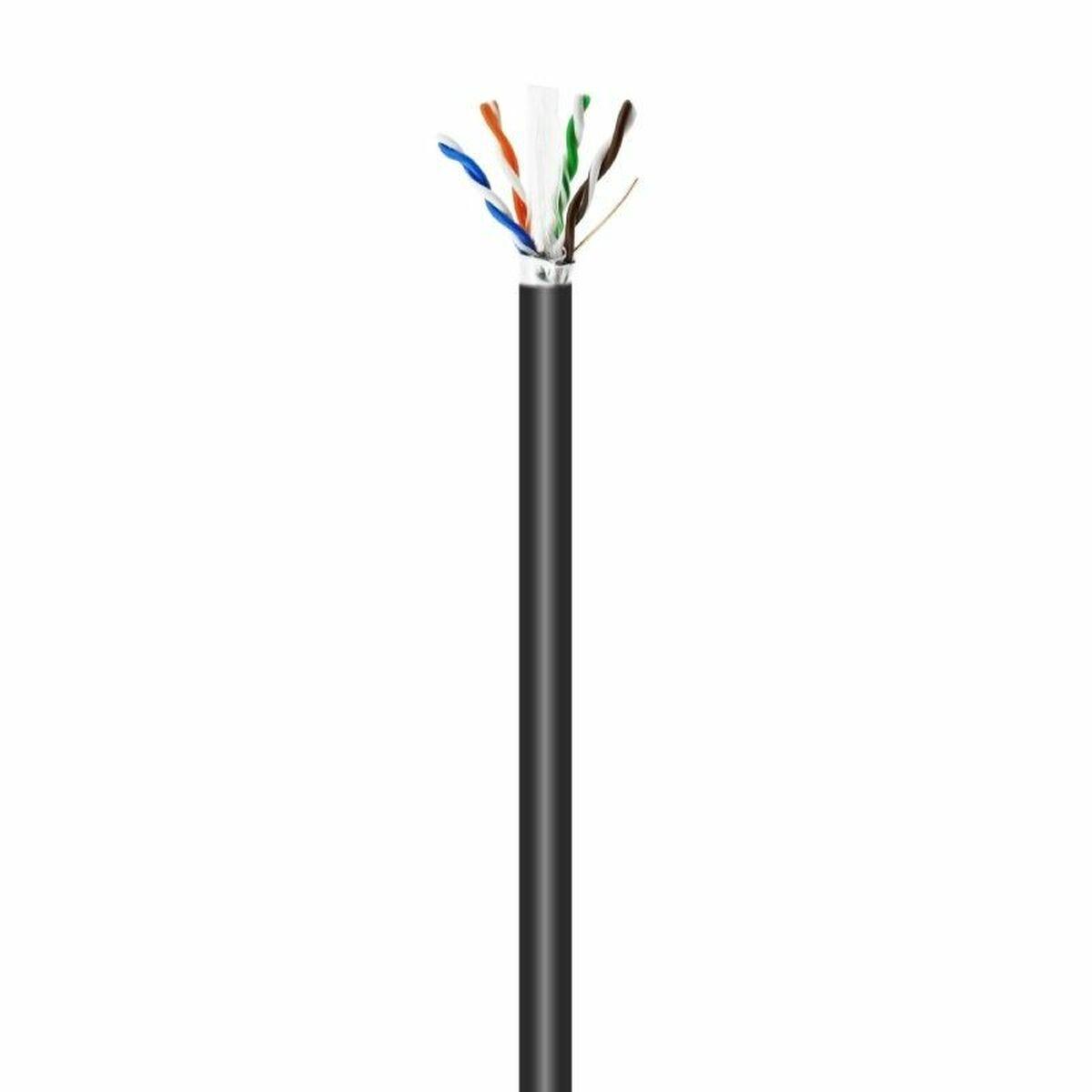 UTP kategori 6 stift netværkskabel Aisens AWG24 Sort 100 m