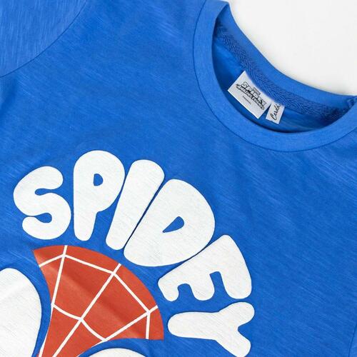 Børne Kortærmet T-shirt Spidey Blå 5 år