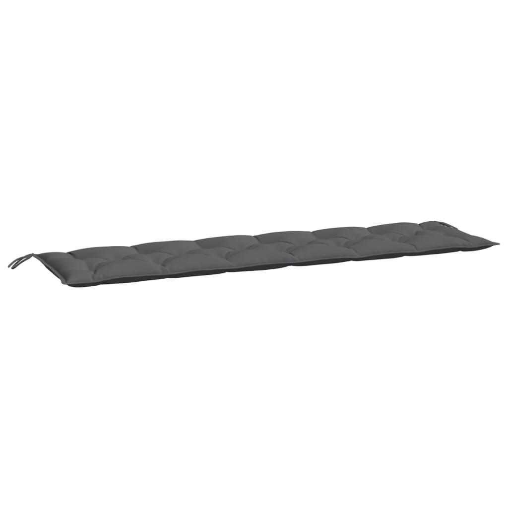 Hynde til havebænk 200x50x7 cm oxfordstof antracitgrå