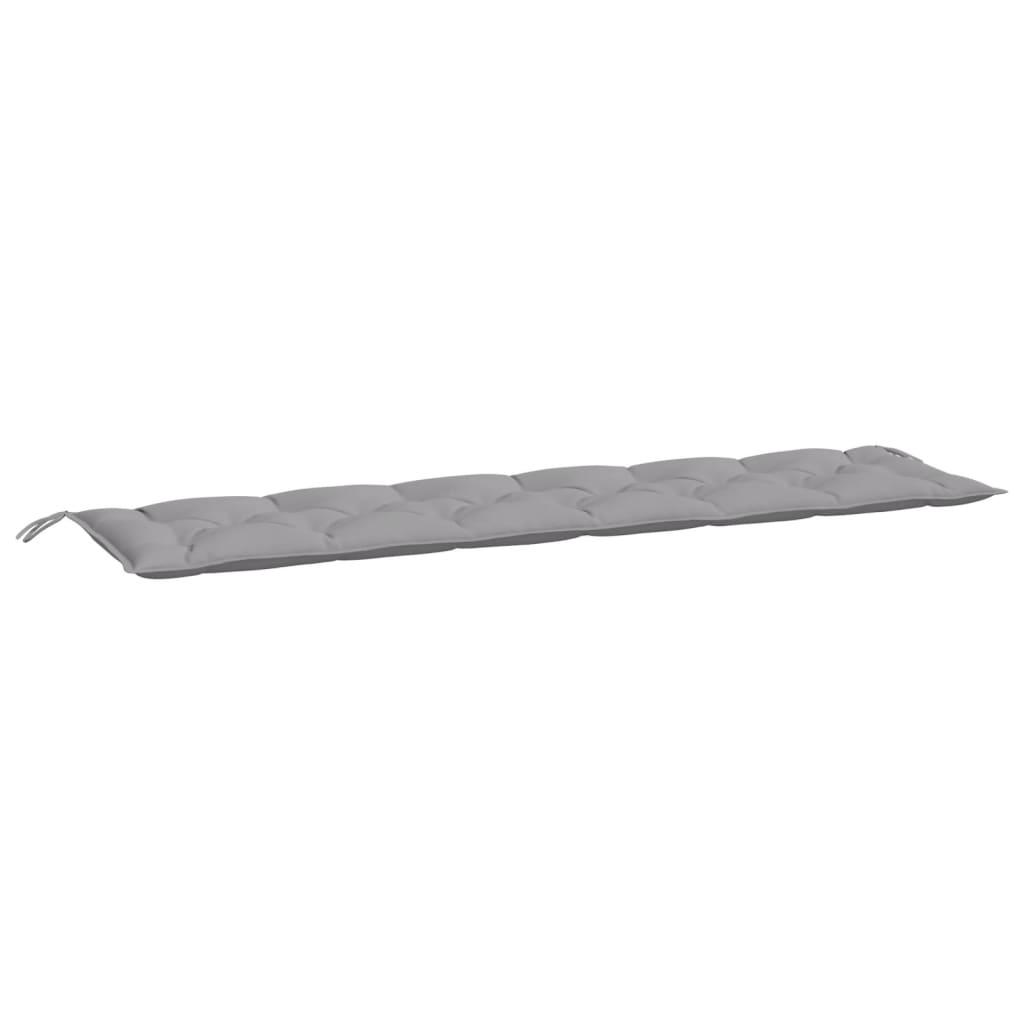 Hynde til havebænk 200x50x7 cm stof grå